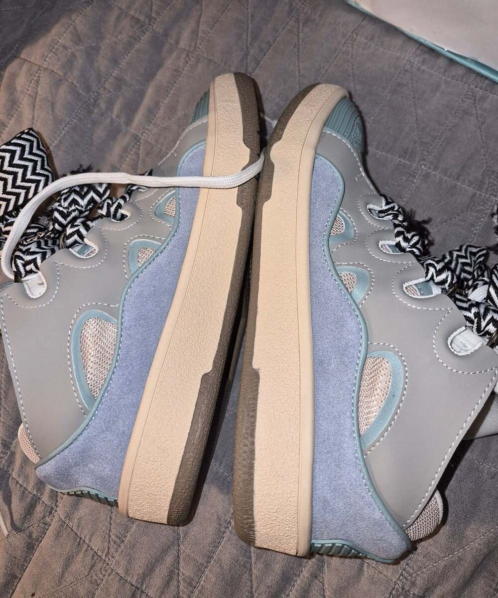 Curb Sneaker 'Light Blue' and Grey - Picture 3 of 5